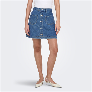 ONLY AMAZING HW SKIRT TAI DNM MEDIUM BLUE DENIM - 15349035